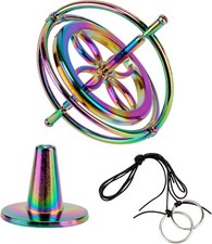 QLKUNLA Gyroscope Toy Metal Anti Gravity Rotating Desk Gyroscope Flying Motio