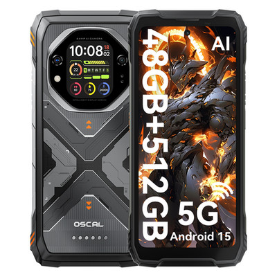 Blackview OSCAL TANK 1 5G AI Outdoor Smartphone 48GB+512GB Android 15 Handy NFC