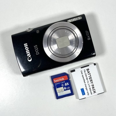 Canon IXUS 185 Compact Digital Camera Black 8x Zoom 20MP SD Card | Tested