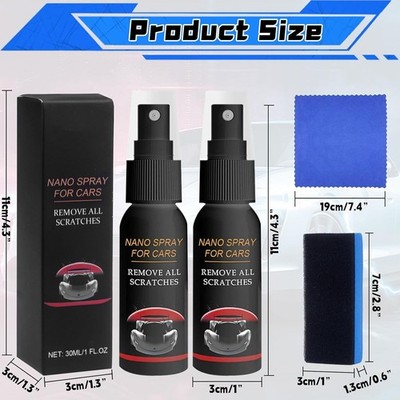 2PC Auto Spray Kratzer Entfernen, Nurafix Scratch Remover, Quick Effect Coating