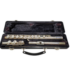 Armstrong 104 Silver C Student Flute With Cleaning Rod and Original Hard Case