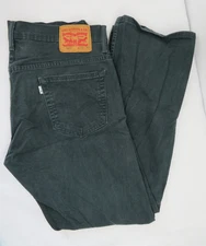 Mens Levi Black Stretch 569 33 X 32 Jeans