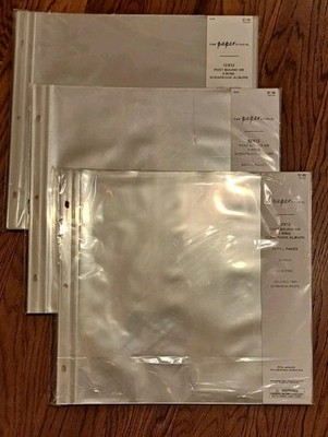 Paper Studio Post Bound/3-ring Scrapbook Album Refill Pages 12 x12 Three 20 Pack