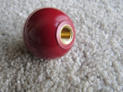 Morse Marine Twin Teleflex Dometic RED Throttle Control Lever Knob BRASS THREADS