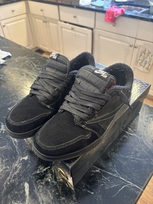Travis Scott Jordan One Low Phantom Black - Size 9 Men (Worn Once) read DESC