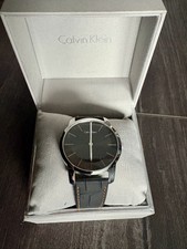 Calvin Klein Herren Analog Quarz Uhr mit Lede...