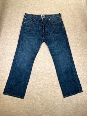 Levis 501 Original Fit Jeans Mens 38x30 Blue Denim Cotton Button Fly High Rise