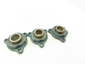 Dodge SCS 1-3/16 Light Duty 3-Bolt Flange Ball Bearing 1-3/16" Bore  Lot of 3