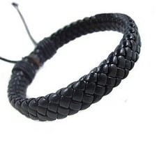 Men's Women's Wrap Braided Leather Bracelet Cuff Bangle Adjustable Wristband