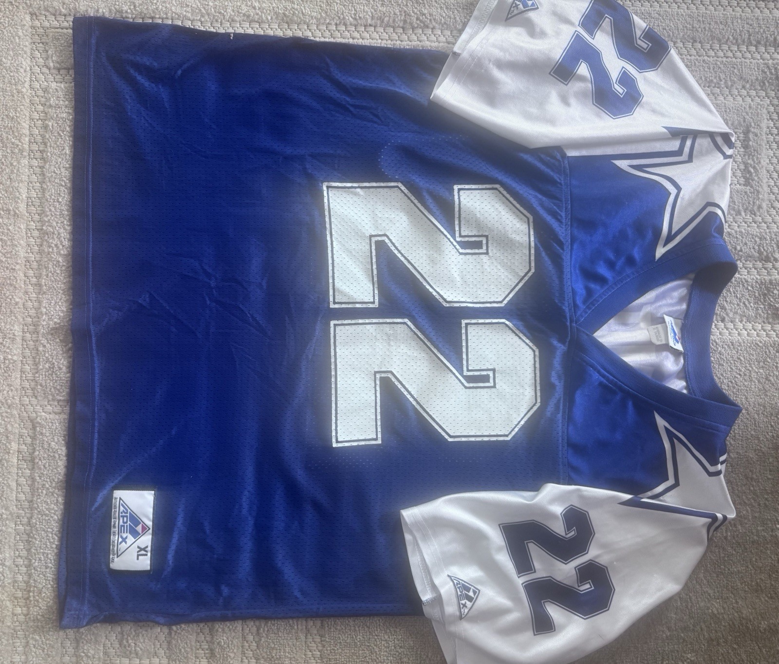 Apex One Dallas Cowboys Emmitt Smith #22 Jersey XL Blue/White NFL Football