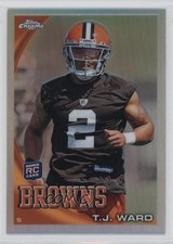 2010 Topps Chrome Refractor TJ Ward #C149 c7w
