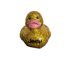GOLD GLITTER IT'S A JEEP THING COLLECTIBLE RUBBER DUCK APPROX. 2 in