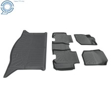 Tpe Floor Mats Trunk Cargo Liner For Honda Fit 2.gen Hatchback 2009-2013 Black