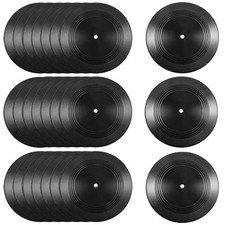 24 Pack Blank Vinyl Records, 7 Inch Black Vinyl Records Vintage Fake Records