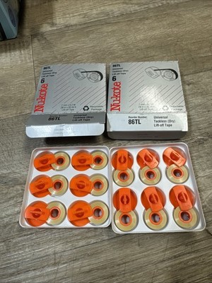 Nukote 86TL Universal Tackless Dry Lift Off Tape Correcting IBM Box of 6 X 2