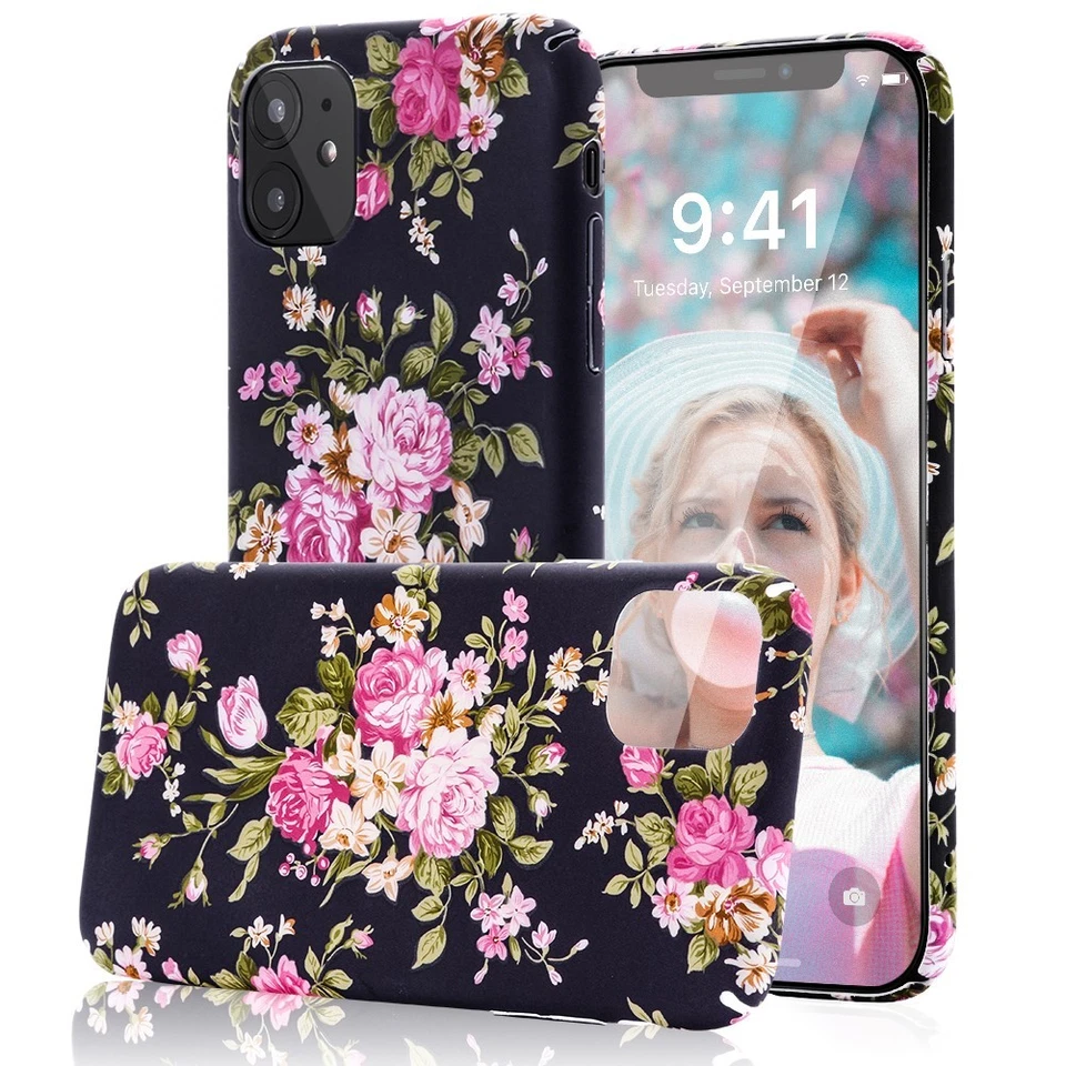 For Apple iPhone XR XS MAX X 12/11 Pro Max 7 8 Flower Ultra Slim Hard Case Cover - Image 3 of 4