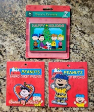 Snoopy - 2 PEANUTS EMBROIDERED PATCHES QUEEN OF HEARTS LUCY & CHARLIE BROWN