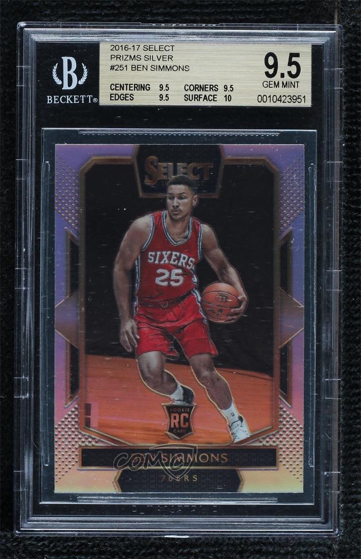 2016 Panini Select Courtside Silver Prizm Ben Simmons #251 BGS 9.5 GEM MINT 10le