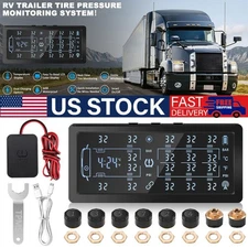 TPMS Tire Pressure Monitoring System 8 Sensors for RV/Motor home/Caravan/Trucks