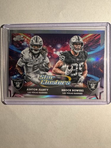 2025 Topps Cosmic Chrome Star Clusters Ashton Jeanty Brock Bowers Silver Raiders