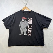 Ben Davis Black Graphic Workwear Skater Streetwear Tee Cut Men  s Size XL
