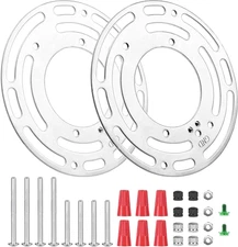 2 Pack Universal Mounting Bracket, 4 Inch Steel Round Light Crossbar, For Wall, 