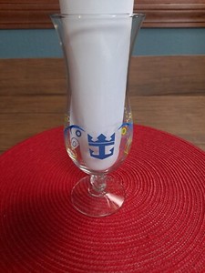 Royal Caribbean Cruise Line Hurricane Cocktail Glass Swirls w/Anchor
