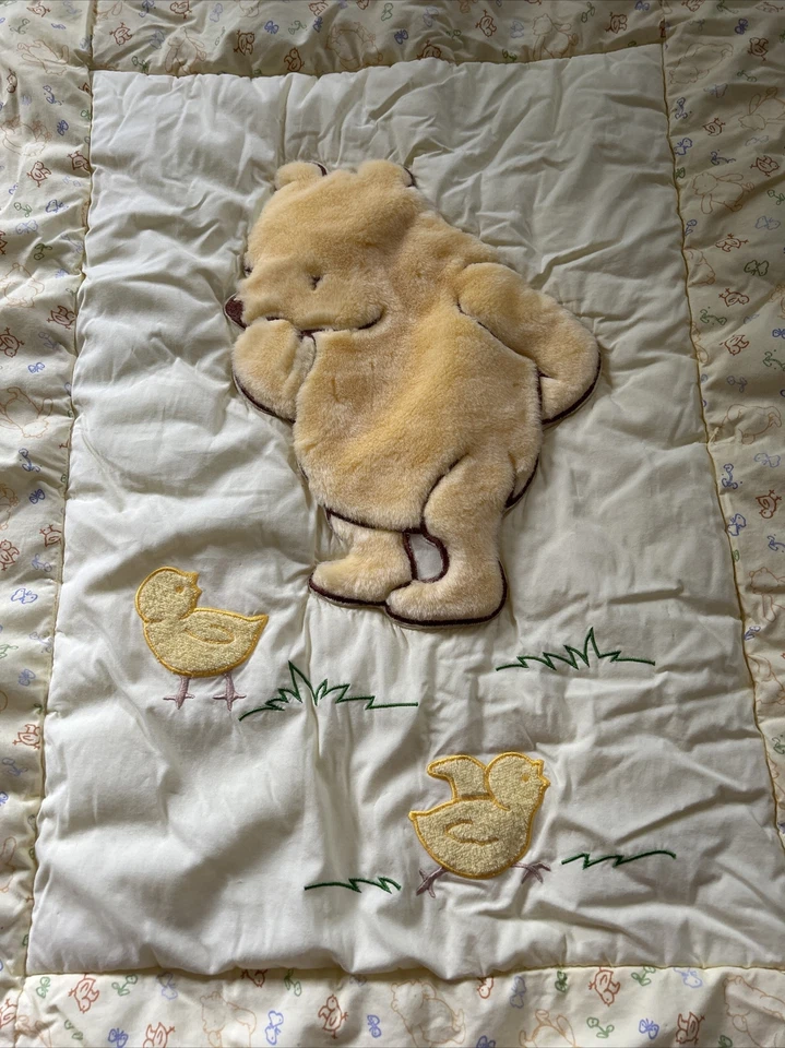 Disney Corona Artesanal Clásico Winnie Pooh Conjunto Cuna Manta Bebé Cenefa Sábana adorable Foto 4 de 4