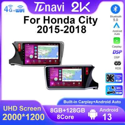 For Honda CITY 2015-2018 CarPlay Car Radio Multimedia Stereo Player GPS Screen