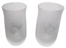 Remy Martin Fine Champagne Cognac Frosted Glasses 7 oz Centaur Logo 4.5" Barware