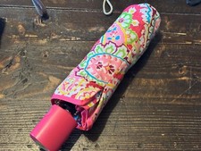 Vera Bradley Bloom Berry Plastic Handle Automatic Open and Close Umbrella