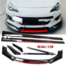 Front Bumper Lip Spoiler Splitter Side Skirt Body Kit  For Subaru WRX STI/BRZ