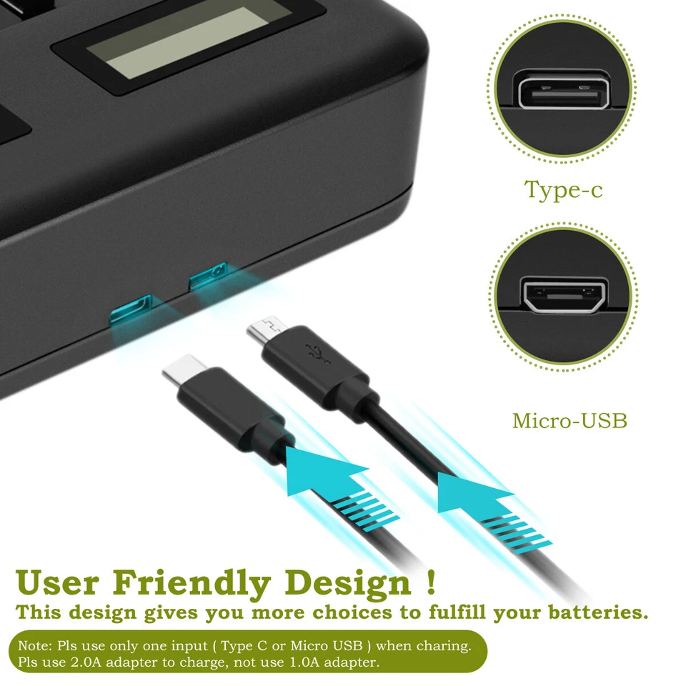 8Slots Schnell LCD Akku Ladegerät Aufladegerät für C D AA AAA NiMH NiCD Batterie - Bild 3 von 4