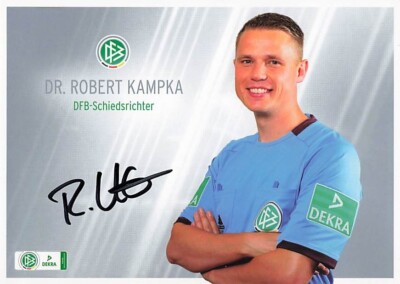Dr Robert Kampka UH DFB Referee Original Signed Autograph Card 6722 F