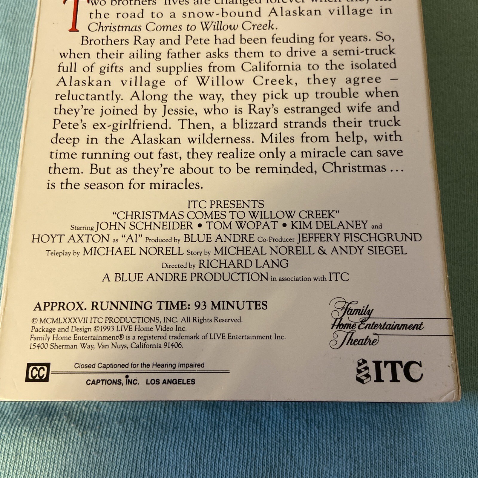 Christmas Comes to Willow Creek Vhs 87 VTG JOHN SCHNEIDER TON WOPAT KIM DELANEy 12232748230 eBay