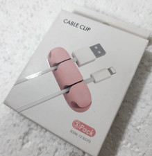 OUSHGO 3-Pack Cable Clips Cable Organizer Compact Design Desk Wire Holder, Pink