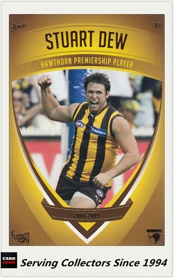 Hawthorn 50 Years Premiership Set Premiership Player Card 31 Stuart Dew Ebay