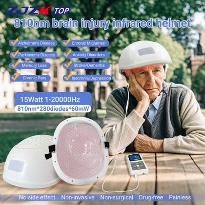 ZJZKTOP 810nm Photobiomodulation Brain Parkinson Alzheimer Stroke Therapy Home