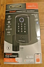 Defiant Smart Fingerprint Deadbolt Matte Black 1009 561 252