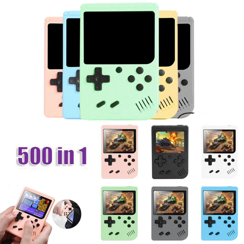 500 in 1 Retro Handheld Videospielkonsole Gameboy Einbaute klassische Spiele Neu - Bild 2 von 4