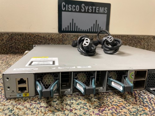 CISCO WS-C3850-12XS-E 12-Port 10Gb SFP+ 2x 350WAC PSU 3850 - Picture 5 of 5