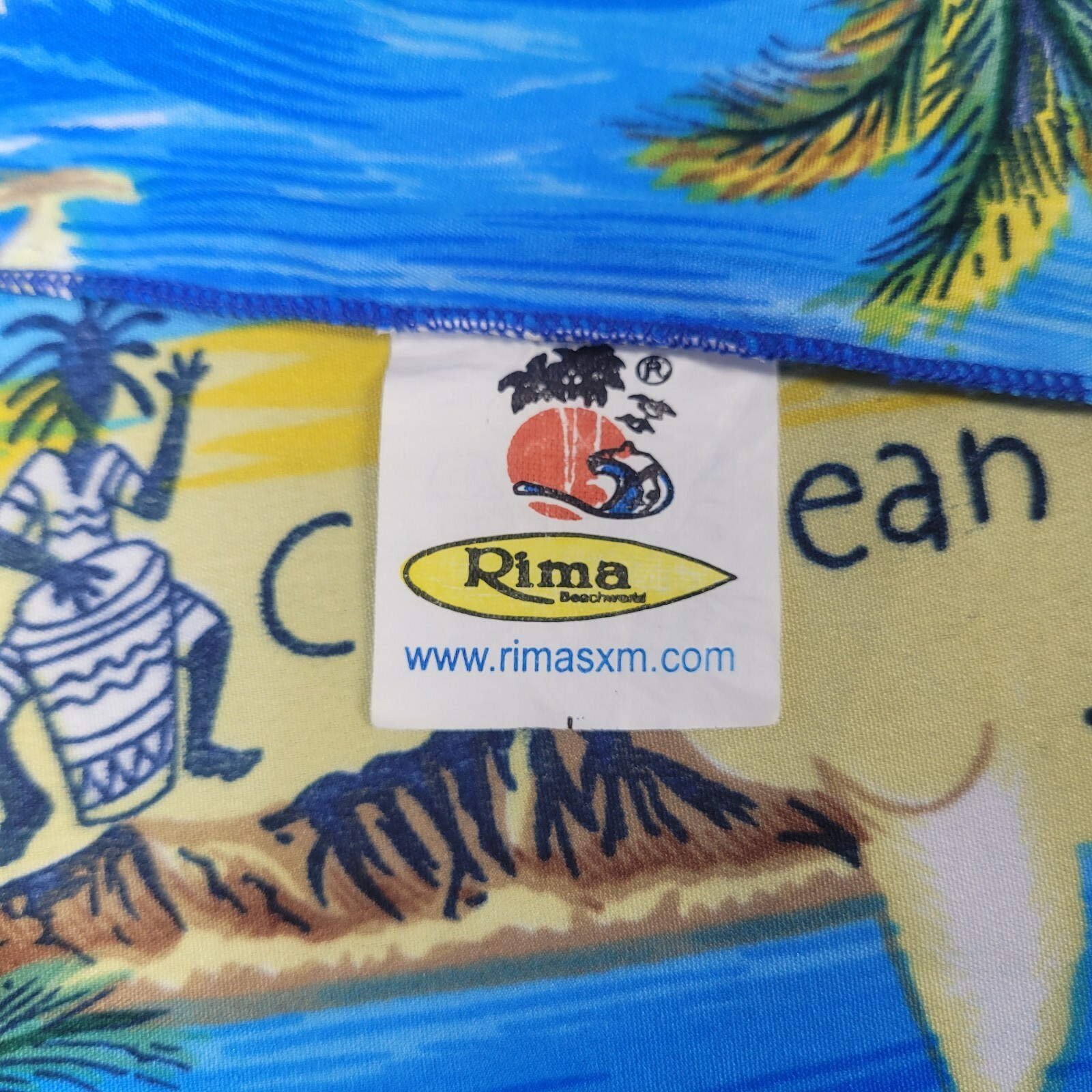 Enveloppe De Plage Frangée RIMA BEACHWEAR - Motif Caribbean Tropical, 70x44 Pouces - Occasion Très Bon état