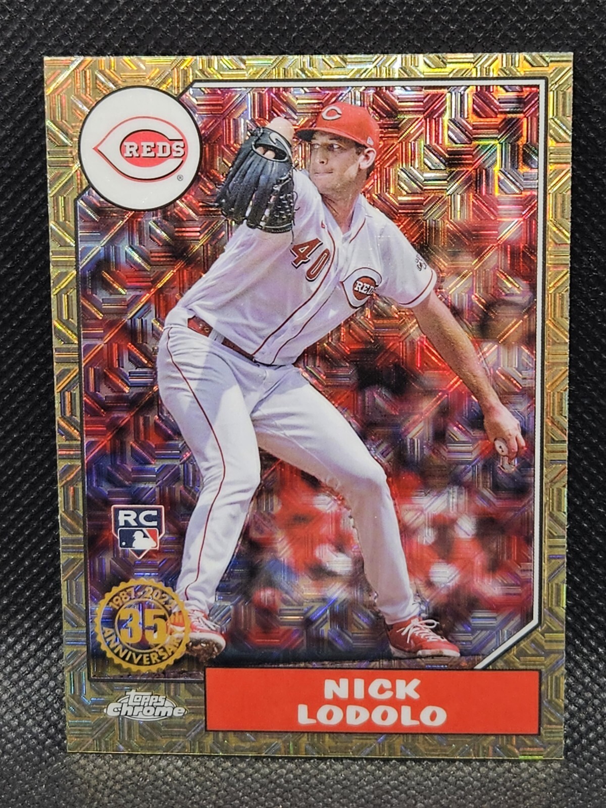 2022 Topps Update Nick Lodolo 1987 Chrome Silver Pack Mojo RC - Cincinnati Reds