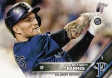 Lot of (10) 2016 Topps Mini BRANDON BARNES Card LOT SP/1000 #376 Rockies
