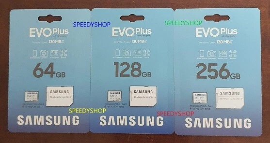 Samsung MicroSD 64GB U1 128 U3 256 GB U3 EVO PLUS scheda memoria 130MB/s clas 10 - Immagine 2 di 2