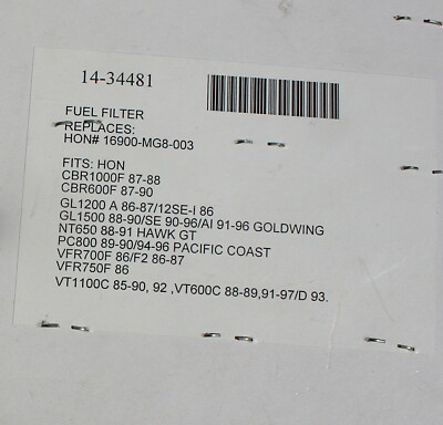 as.  2 ea. IEMIGO Filter 14-34481 Clear Fuel Filter '- HONDA MOTORCYCLE