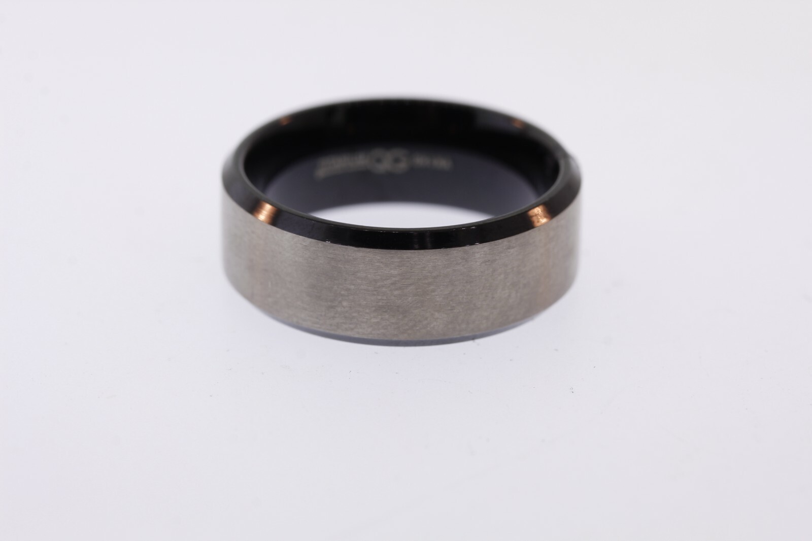 Titanium 8mm Two-Tone Ring Band Ring - image 6