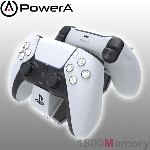 PowerA Dual Charging Station for Sony PlayStation PS5 DualSense Controller White - Picture 2 of 2