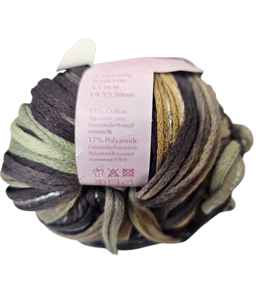 Isolde пряжи коричневый мяч 3,52 унций 87 ярдов 83% хлопок 17% полиамид цвет #04 зеленый - Изображение 3 из 4