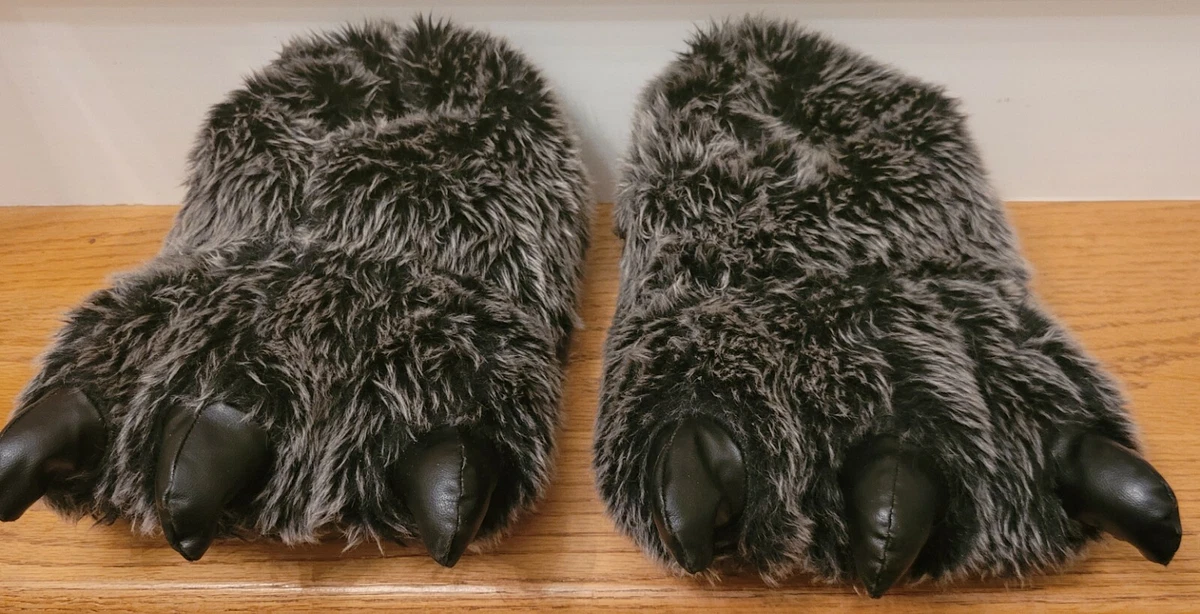 - SZ 7 - 8 Grizzly Bear Paw Slippers Furry Animal Claw | eBay